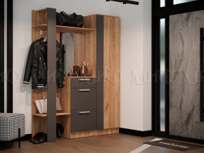 Модульная прихожая Мартина Графит, Дуб крафт в Нефтеюганске - nefteyugansk.mebel-tymen.ru | фото
