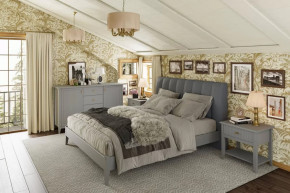 Модульная спальня Никеа Серый шифер/Лак Антрацит в Нефтеюганске - nefteyugansk.mebel-tymen.ru | фото