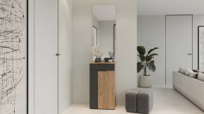 Набор мебели для прихожей стандартный «Асти»  Дуб крафт золотой/Антрацит в Нефтеюганске - nefteyugansk.mebel-tymen.ru | фото