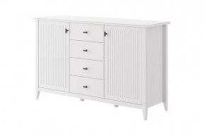 Никеа Комод 4 ящика 2 двери Белый в Нефтеюганске - nefteyugansk.mebel-tymen.ru | фото