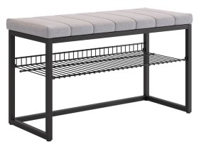 Обувница Классная 2 черный муар/оникс (велюр) в Нефтеюганске - nefteyugansk.mebel-tymen.ru | фото