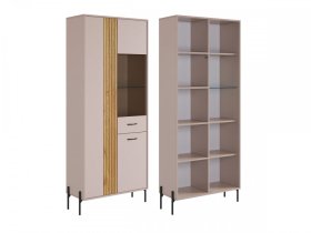 Шкаф двухдверный (со стеклом) Доминика в Нефтеюганске - nefteyugansk.mebel-tymen.ru | фото