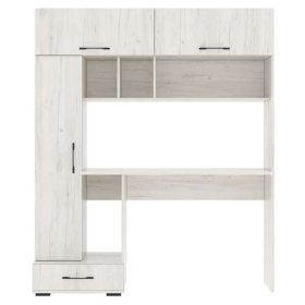 Стол компьютерный "ПКС- 1" (ш1500*г570*в1800мм), ЛДСП дуб крафт белый (Памир) в Нефтеюганске - nefteyugansk.mebel-tymen.ru | фото