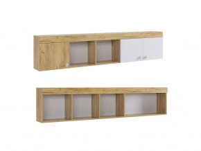 Полка Форсаж дуб крафт золотой/белый в Нефтеюганске - nefteyugansk.mebel-tymen.ru | фото