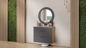 Прихожая «Хилтон» № 10 Дуб Крафт золотой, Графит матовый в Нефтеюганске - nefteyugansk.mebel-tymen.ru | фото