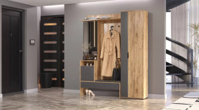 Прихожая Сабрина Дуб вотан/графит в Нефтеюганске - nefteyugansk.mebel-tymen.ru | фото