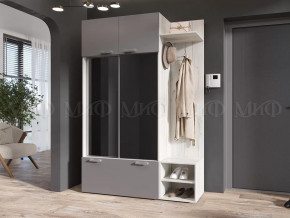 Прихожая Стелла Графит/Дуб Крафт Белый в Нефтеюганске - nefteyugansk.mebel-tymen.ru | фото