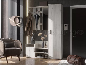 Прихожая Визит Дуб Крафт Белый в Нефтеюганске - nefteyugansk.mebel-tymen.ru | фото