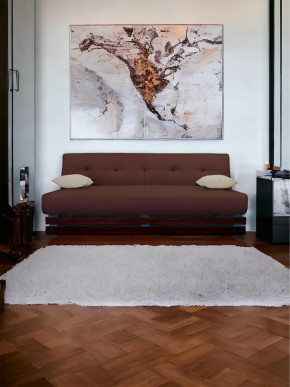 Прямой диван манго 1 Нео Шоколад/Подушки Нео Латте в Нефтеюганске - nefteyugansk.mebel-tymen.ru | фото