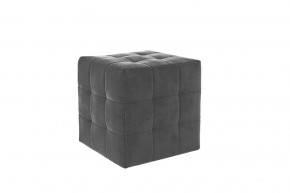 Пуф Рубик 2 графит (велюр) в Нефтеюганске - nefteyugansk.mebel-tymen.ru | фото