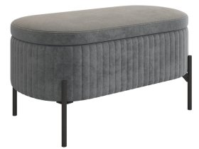 Пуф Винни графит (велюр) в Нефтеюганске - nefteyugansk.mebel-tymen.ru | фото