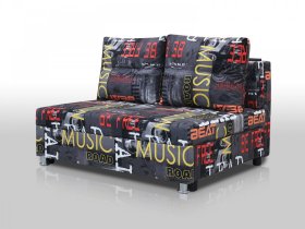 Диван Реал 120 без подлокотников мюзик графит в Нефтеюганске - nefteyugansk.mebel-tymen.ru | фото