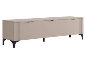 Тумба 2 Рич кашемир/фрапучино матовый/черный в Нефтеюганске - nefteyugansk.mebel-tymen.ru | фото