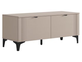 Тумба Рич кашемир/фрапучино матовый/черный в Нефтеюганске - nefteyugansk.mebel-tymen.ru | фото