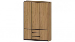Серия Бостон Шкаф 3-х створчатый дуб вотан в Нефтеюганске - nefteyugansk.mebel-tymen.ru | фото