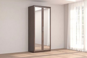 Шкаф 2-х дверный с зеркалом Кэт-4 Венге Диал в Нефтеюганске - nefteyugansk.mebel-tymen.ru | фото