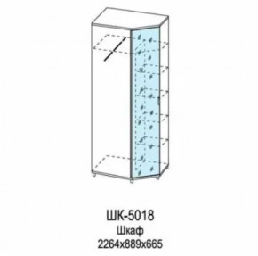Шкаф для одежды и белья ШК-5018 Грейс в Нефтеюганске - nefteyugansk.mebel-tymen.ru | фото
