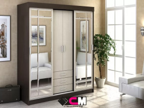 Шкаф-купе Лидер 1К Венге/Дуб белфорт в Нефтеюганске - nefteyugansk.mebel-tymen.ru | фото