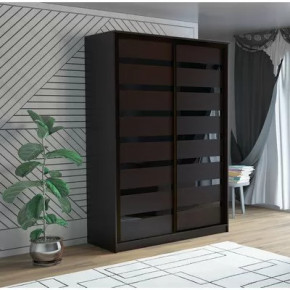 Шкаф-купе ПШ-2.9 1500 Вставка МДФ/стекло Венге в Нефтеюганске - nefteyugansk.mebel-tymen.ru | фото