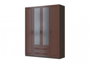 Шкаф ШР-4 "Кантри" 2 зеркала, орех в Нефтеюганске - nefteyugansk.mebel-tymen.ru | фото