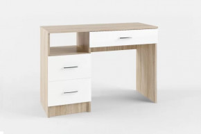 СОФИ СМС1100.2 Стол макияжный с 3-мя ящ, (ш1100*г450*в760мм), ЛДСП дуб сонома/белый NEW в Нефтеюганске - nefteyugansk.mebel-tymen.ru | фото