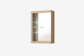 СОНАТА ВНС-800 Шкаф-витрина навесная (ш800*г368*в1046мм), ЛДСП дуб сонома/ЛДСП белый глянец в Нефтеюганске - nefteyugansk.mebel-tymen.ru | фото