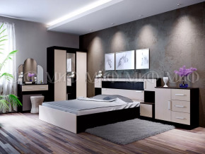 Спальный гарнитур Басямиф, дуб беленый/венге в Нефтеюганске - nefteyugansk.mebel-tymen.ru | фото