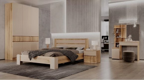 Спальный гарнитур Ленора Дуб вотан/Кашемир в Нефтеюганске - nefteyugansk.mebel-tymen.ru | фото