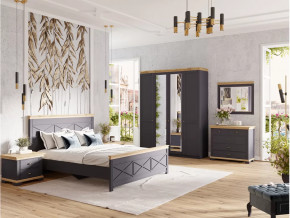 Спальный гарнитур Лиана-1 Дуб Крафт Золотой/Графит в Нефтеюганске - nefteyugansk.mebel-tymen.ru | фото