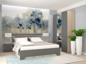 Спальный гарнитур с 3-х створчатым шкафом Анталия Сонома-Графит софт в Нефтеюганске - nefteyugansk.mebel-tymen.ru | фото