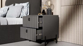 Спальный гарнитур «Тиффани» №3 Серый графит, Графит матовый в Нефтеюганске - nefteyugansk.mebel-tymen.ru | фото