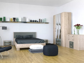 Спальный гарнитур ВЕРСАЛЬ-2 Дуб баррик/Ясень анкор/Белый в Нефтеюганске - nefteyugansk.mebel-tymen.ru | фото