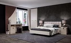 Спальня №2 "Капри" Сатин в Нефтеюганске - nefteyugansk.mebel-tymen.ru | фото
