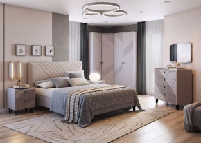 Спальня Кашемир №3, кашемир/сантьяго в Нефтеюганске - nefteyugansk.mebel-tymen.ru | фото