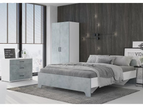 Спальня Victor Белый-бетон в Нефтеюганске - nefteyugansk.mebel-tymen.ru | фото