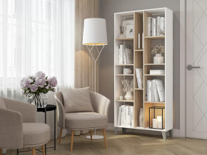 Стеллаж Asti Сонома-Белый в Нефтеюганске - nefteyugansk.mebel-tymen.ru | фото