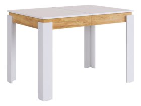 Стол обеденный раздвижной Гермес 2 белое дерево/дуб крафт золотой в Нефтеюганске - nefteyugansk.mebel-tymen.ru | фото