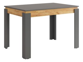 Стол обеденный раздвижной Гермес 2 графит/дуб крафт золотой в Нефтеюганске - nefteyugansk.mebel-tymen.ru | фото