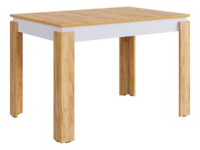 Стол обеденный раздвижной Гермес 2 дуб крафт золотой/белое дерево в Нефтеюганске - nefteyugansk.mebel-tymen.ru | фото