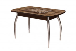 Стол Бостон, капучино/венге/хром триумф в Нефтеюганске - nefteyugansk.mebel-tymen.ru | фото