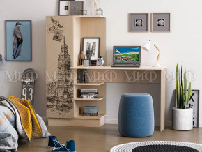 Стол компьютерный №1 Дуб беленый с фото в Нефтеюганске - nefteyugansk.mebel-tymen.ru | фото