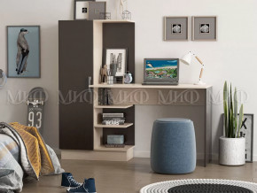 Стол компьютерный №1 Дуб беленый-венге в Нефтеюганске - nefteyugansk.mebel-tymen.ru | фото