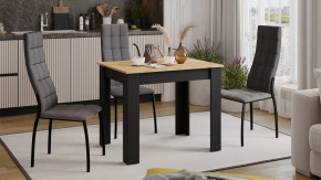 Стол обеденный «Промо» тип 1 Черный, Дуб Крафт золотой в Нефтеюганске - nefteyugansk.mebel-tymen.ru | фото