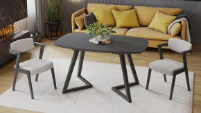 Стол обеденный «TESCA 2» Графит, Стекло графит матовое в Нефтеюганске - nefteyugansk.mebel-tymen.ru | фото