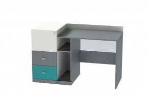 Стол письменный Клео Ст-1, 1300 мм, графит, миндаль, океан Диал в Нефтеюганске - nefteyugansk.mebel-tymen.ru | фото