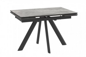 Стол раздвижной Jack-120, stone grey st cer/черный в Нефтеюганске - nefteyugansk.mebel-tymen.ru | фото