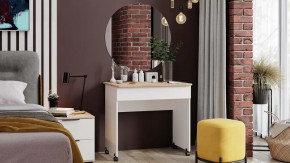 Стол  с зеркалом  «Diamond» тип 2 Дуб Сонома, Белый Ясень в Нефтеюганске - nefteyugansk.mebel-tymen.ru | фото