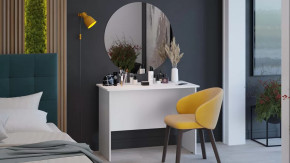 Стол с зеркалом тип 14 (1000) Белый Ясень в Нефтеюганске - nefteyugansk.mebel-tymen.ru | фото