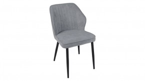 Стул «Крис» Черный муар, Микровелюр BRENDY Grey в Нефтеюганске - nefteyugansk.mebel-tymen.ru | фото