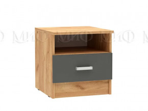 Тумба прикроватная Мартина ЛДСП Графит, Дуб крафт в Нефтеюганске - nefteyugansk.mebel-tymen.ru | фото